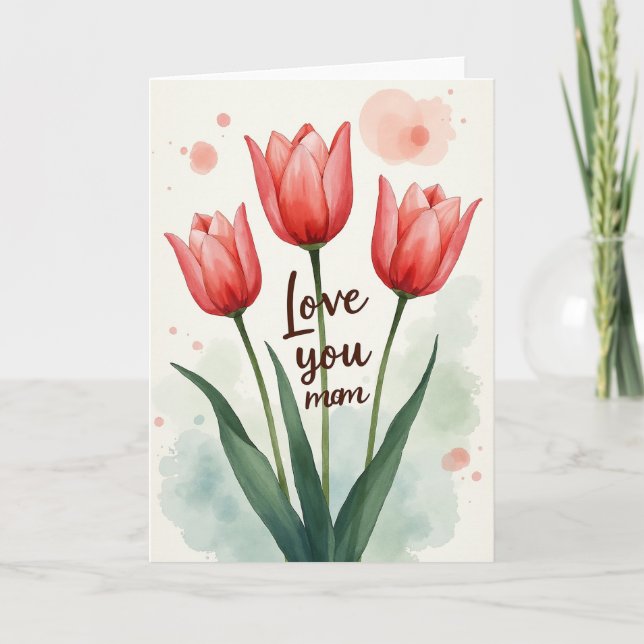 Rose Tinted Mum Love Card (Front)