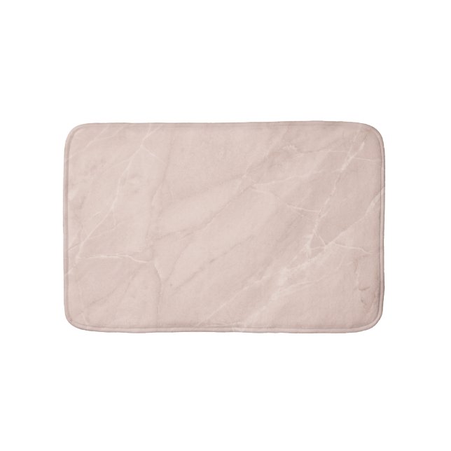 Rose Tone Marble Clean Elegant Look Bath Mat (Front)