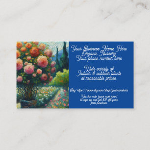 Rose Topiary Plant Nursery Shop Sales Etsy Business Card