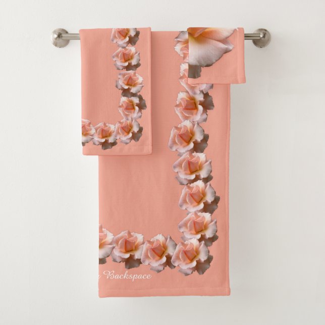 Rose Towel Sets Personalised Wild Rose Towels (Insitu)
