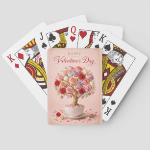 Rose Tree of Valentine Wishes Playing Cards