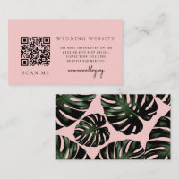 Rose Tropical QR code RSVP Wedding Website