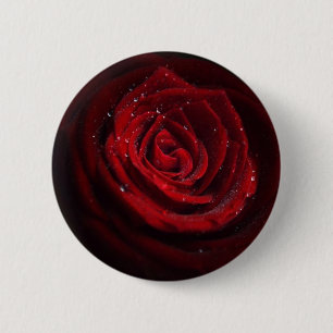 Rose Vines Heart Pattern Flower Peace Love Destiny 6 Cm Round Badge