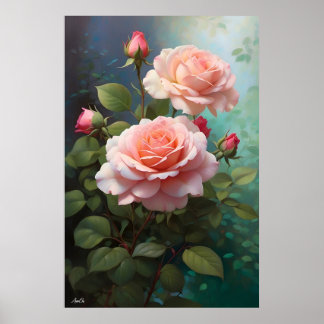 Rose | WallArt | Oil Painting Style Poster