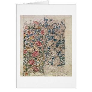 'Rose' wallpaper design (pencil and w/c on paper)