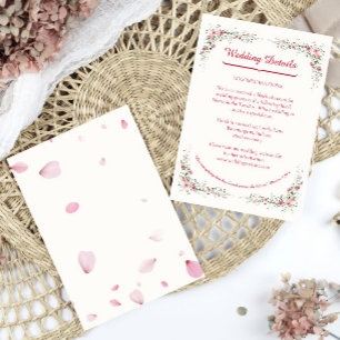 Rose Watercolor Floral Elegant Christian Wedding Enclosure Card