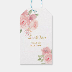 ROSE Watercolor Flower Gift Tags