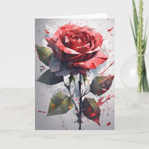 Rose - Watercolor flowers Card