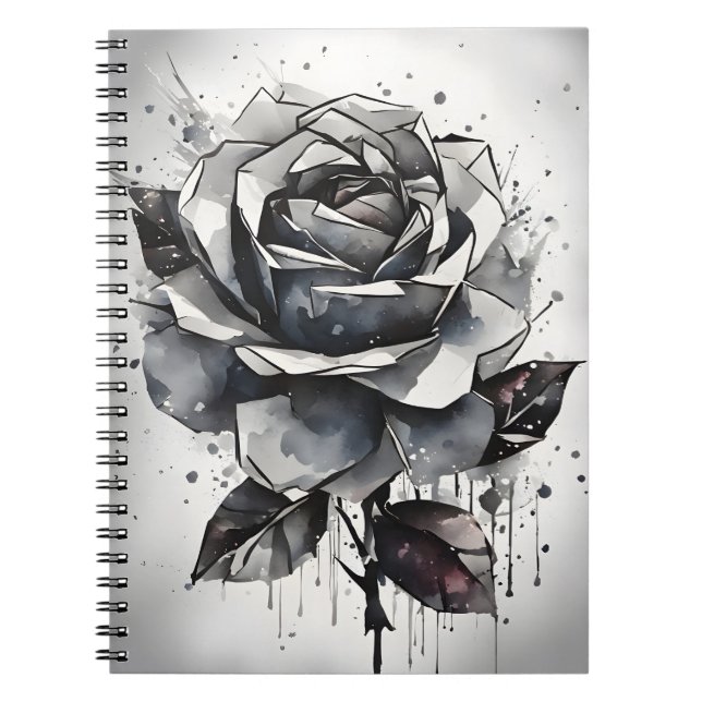 Rose - Watercolor flowers Notebook (Front)
