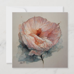 Rose Watercolor Painting Invitation