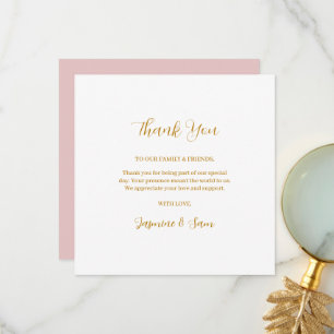 ROSE Watercolor Thank You Card
