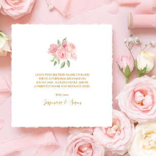 ROSE Watercolor Thank You Card