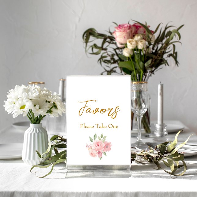 ROSE Watercolor Wedding Favour Sign (Creator Uploaded)