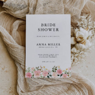 Rose Wedding  Bridal Shower Invitation
