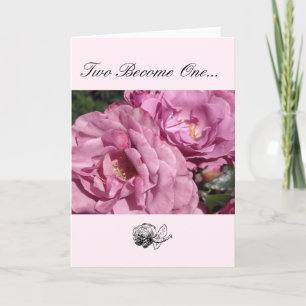 Rose Wedding Congratulations Card