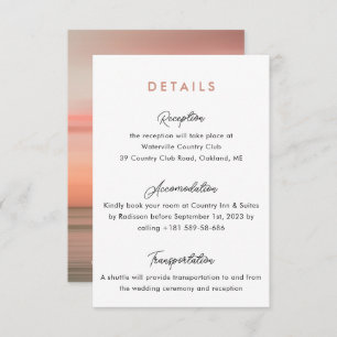 Rose Wedding Details Qr Code Enclosure Card