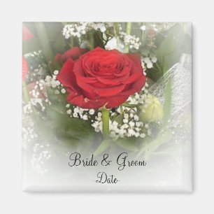 Rose Wedding Favour Magnet