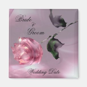 Rose Wedding Favour Magnet