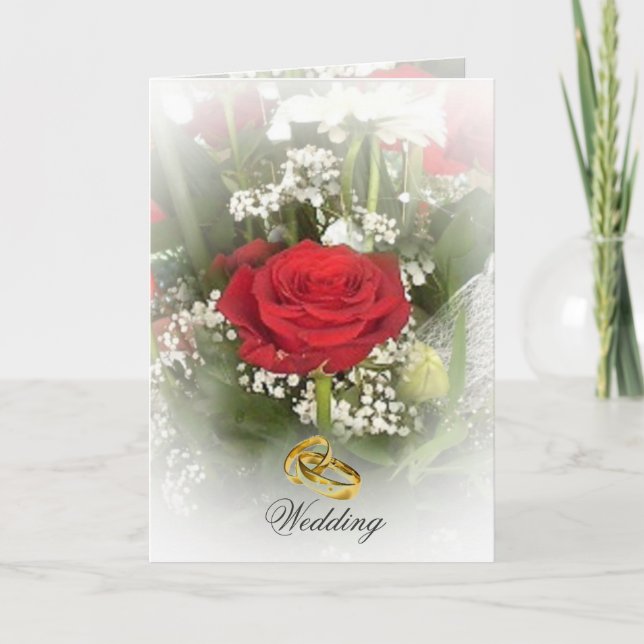 Rose Wedding Invitation Card (Front)