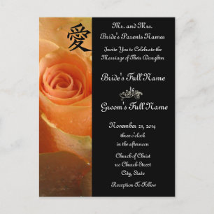 Rose Wedding Invitations and Favours