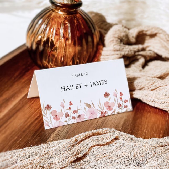 Rose Wedding Place cards Template (Rose Wedding Place cards Template)