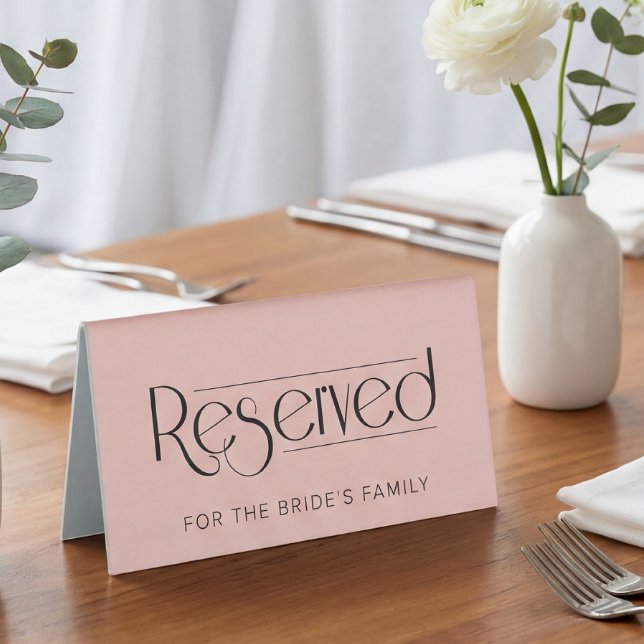 Rose Wedding Reserved Table Tent Sign (Creator Uploaded)