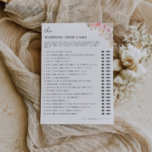 Rose Wedding Shoe Game Template, Invitation