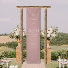 Rose Wedding Welcome Banner