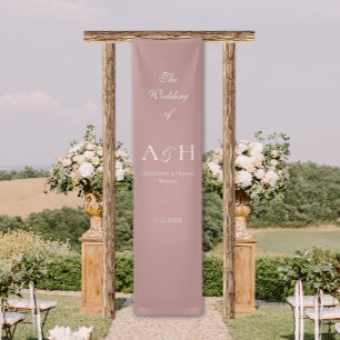 Rose Wedding Welcome Banner