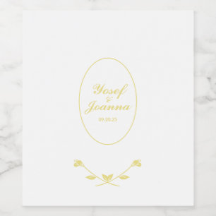 Rose Wedding Wine Label