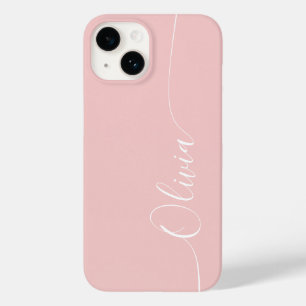 Rose White Elegant Calligraphy Script Name Case-Mate iPhone 14 Case