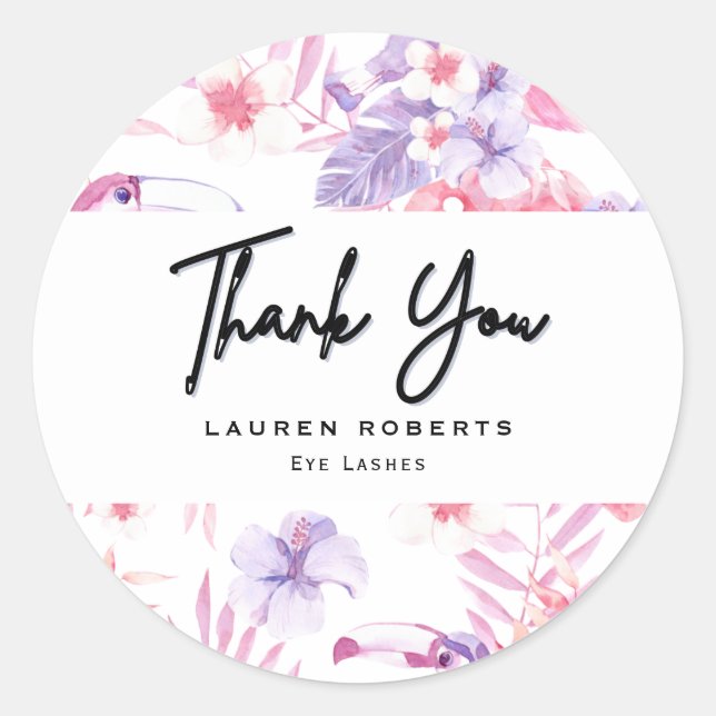 Rose White Luxe Eyelashes Classic Round Sticker (Front)