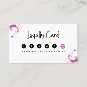 Rose White Luxe Eyelashes Loyalty Card