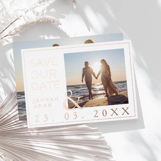 Rose White Photo Wedding Save Our Date Rose (Creator Uploaded)