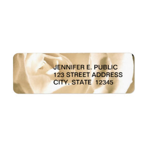 Rose White Return Address Label