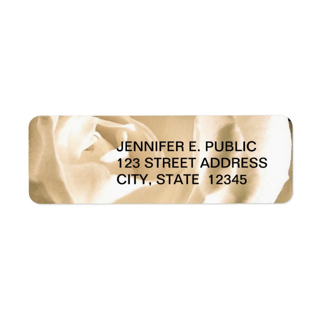 Rose White Return Address Label (Front)