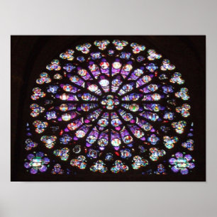 Rose Window Cathedral of Notre Dame, Paris, France Poster