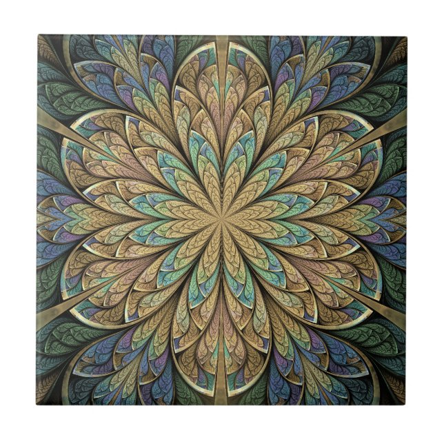 Rose Window Ceramic Tile (Front)