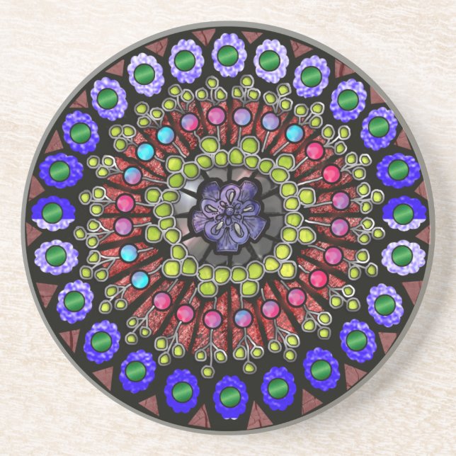 rose window coaster (Front)