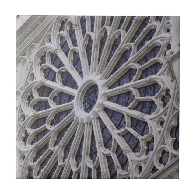 Rose window from the west facade, c.1270 ceramic tile (Front)
