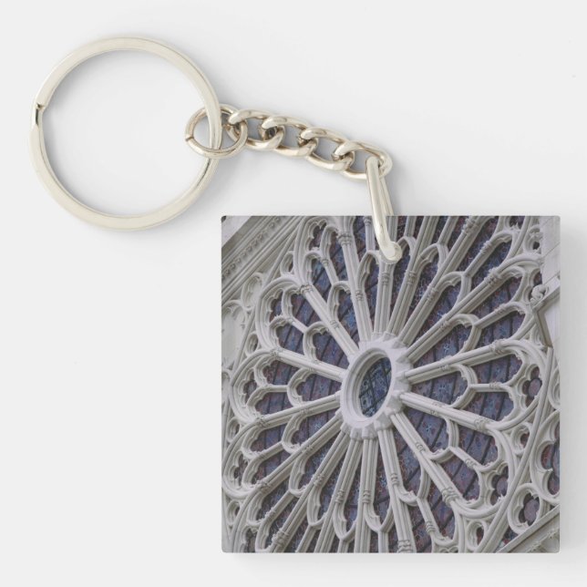 Rose window from the west facade, c.1270 key ring (Front)
