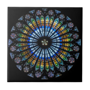 rose window strasbourg cathedral ceramic tile