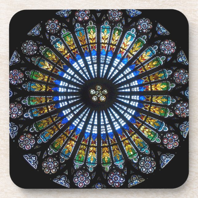 rose window strasbourg cathedral coaster (Front)