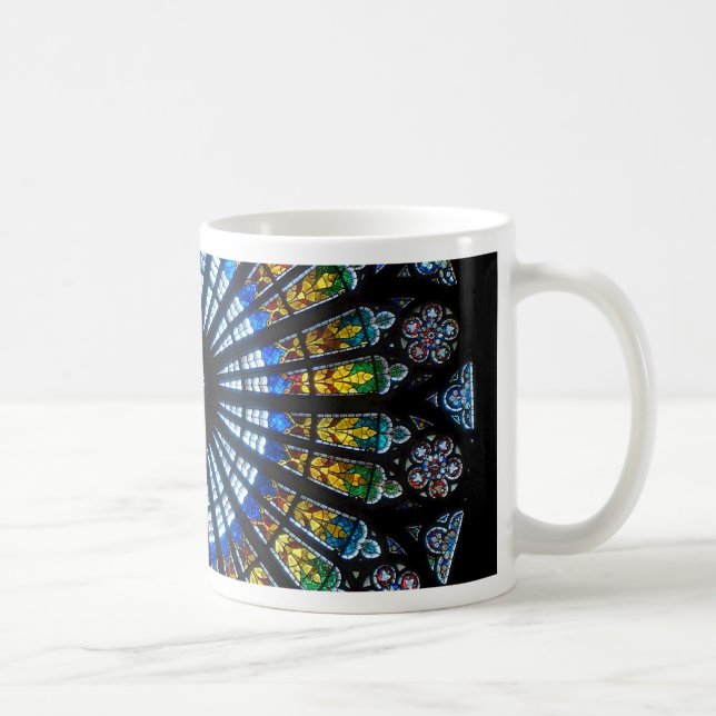 rose window strasbourg cathedral coffee mug (Right)