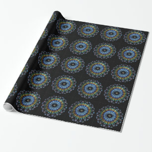 rose window strasbourg cathedral wrapping paper