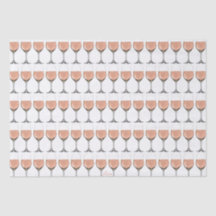 Rosé Wine Glass Tissue Paper