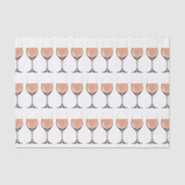 rosé wine glass tissue paper