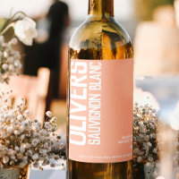 Rose wine home wine makers text custom wine labels