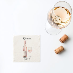 Rosé Wine Lover Coaster – Personalized Wine