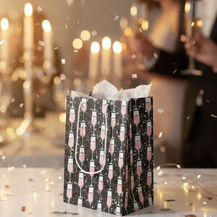 Rose Wine Pattern Medium Gift Bag